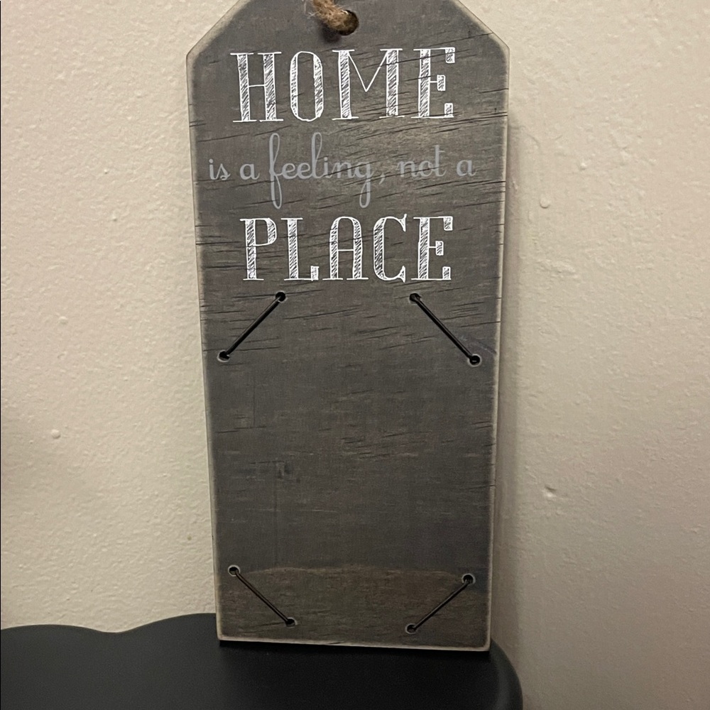 Gray Wooden Wall Decor Sign